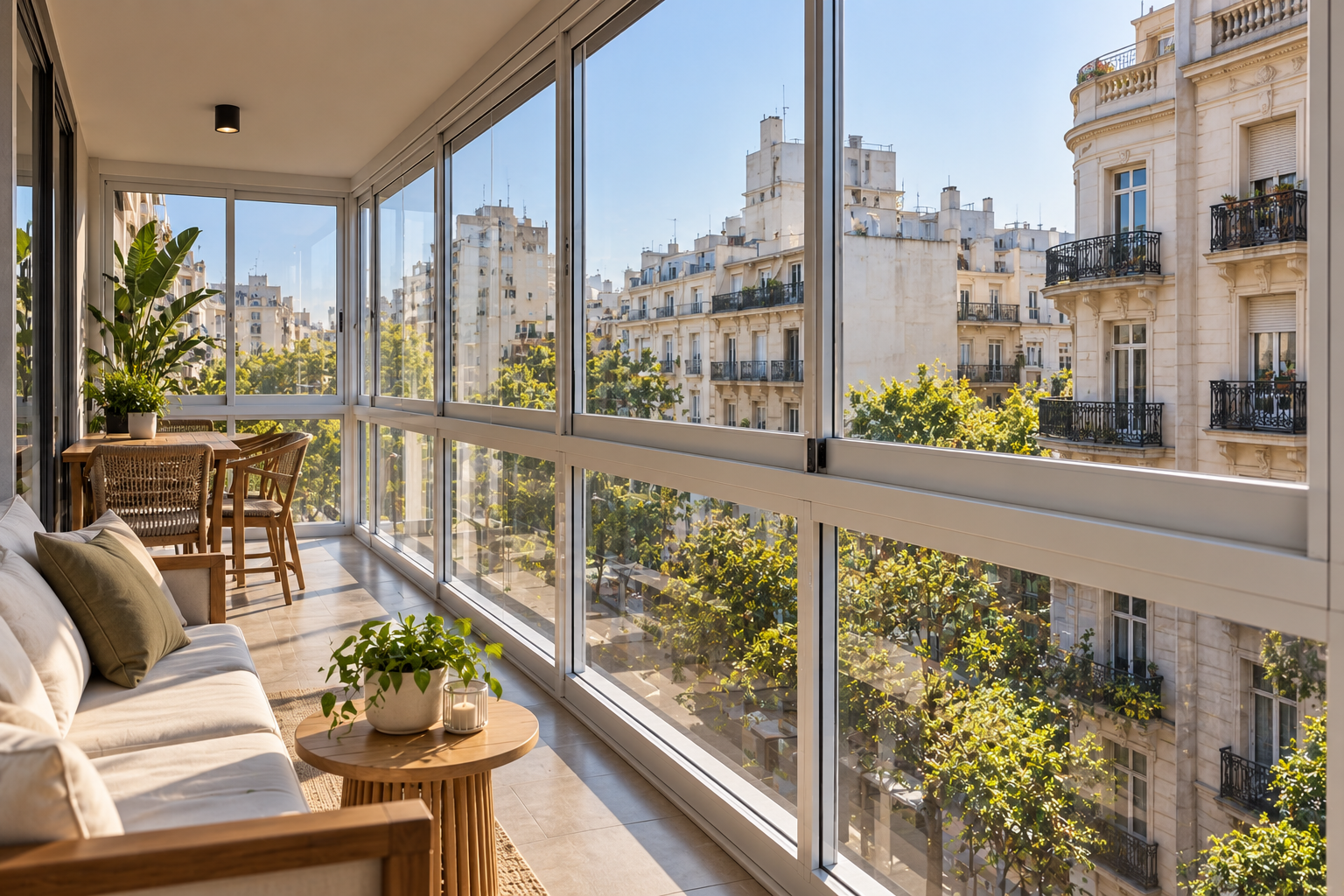 Cerramiento a medida en Buenos Aires: una ventana vieja de madera y el resultado en aluminio blanco